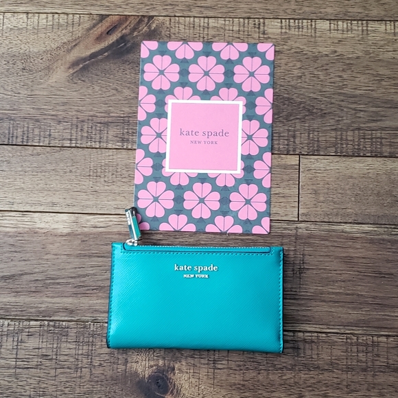 NWT Kate Spade spencer bifold wallet green - Picture 3 of 5